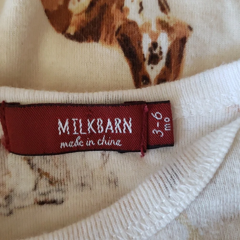 Milkbarn NWOT Dog Organic Cotton Bodysuit Sz 3-6M